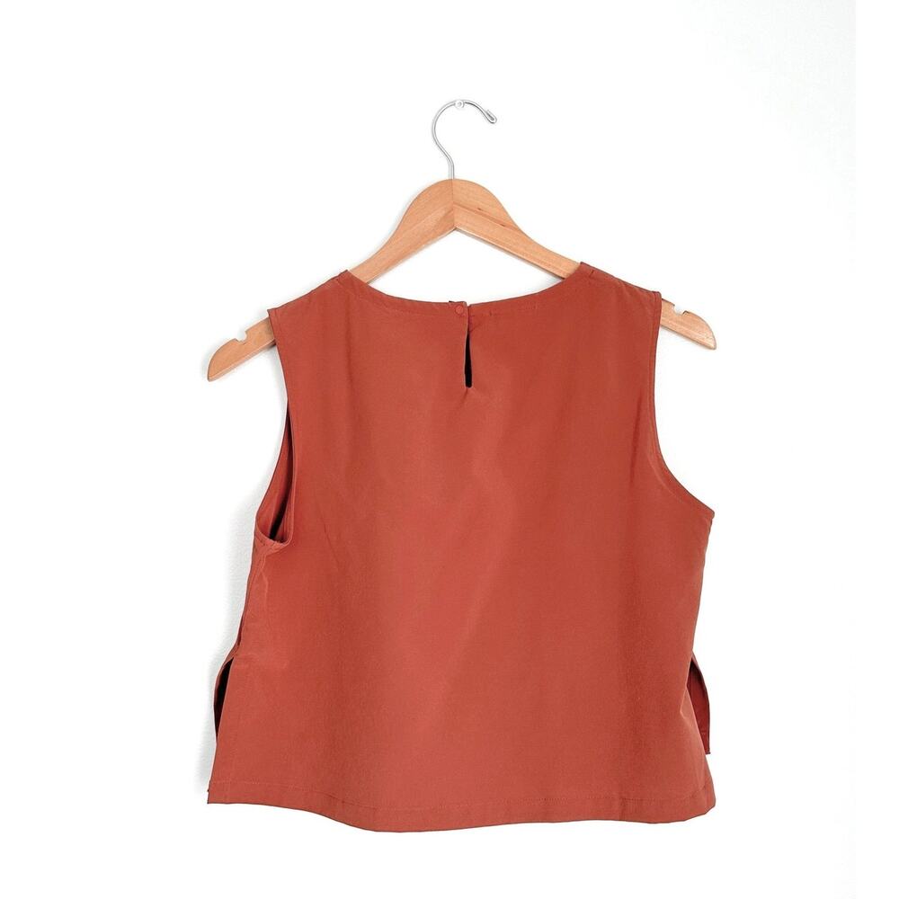 Wayre Limited Edition: Boxy Shift Snap Crop Tank Top small rose water terracotta - Picture 8 of 8